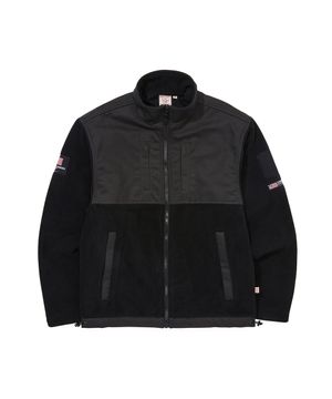 SOF BLOCK FLEECE JACKET_BLACK