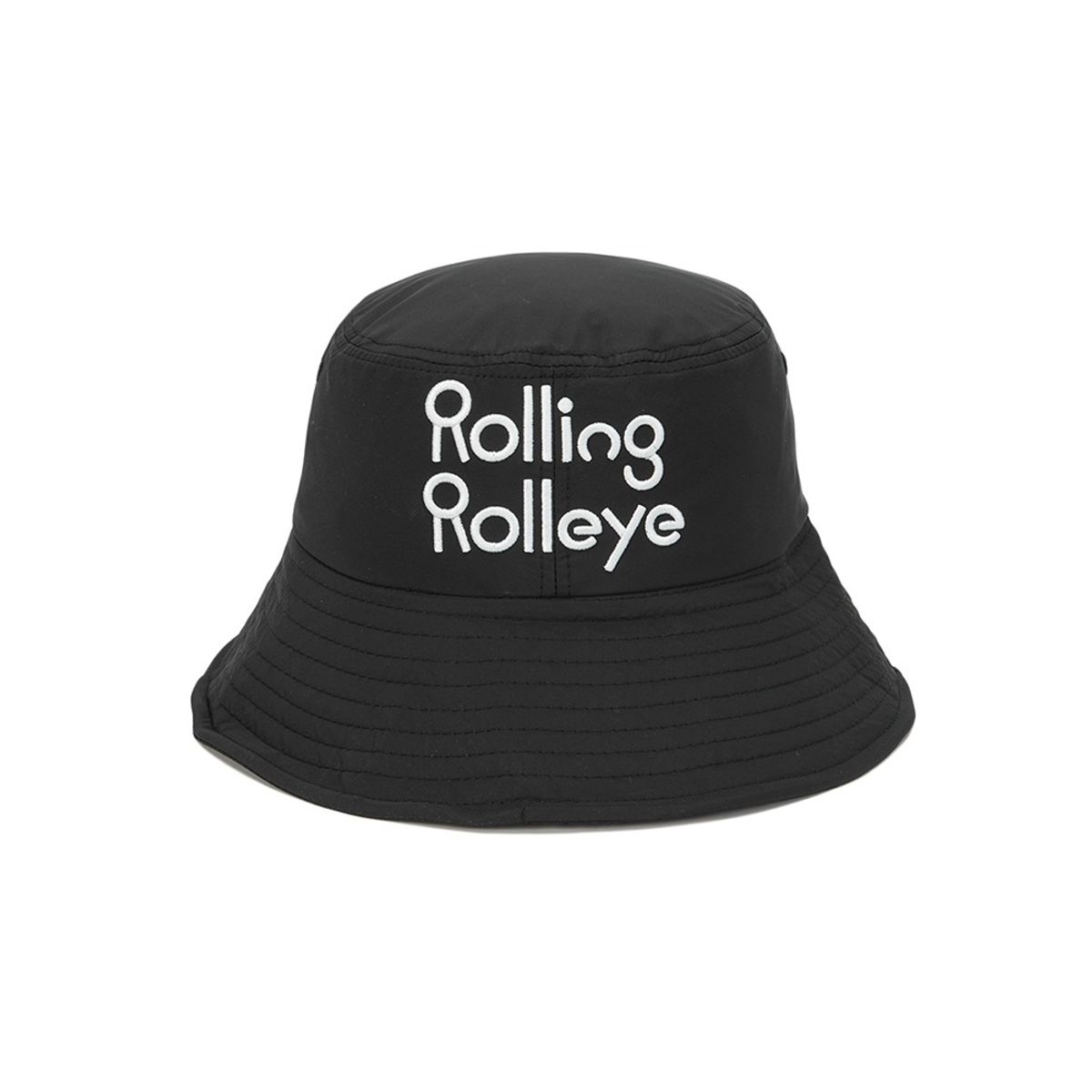 롤링롤라이(ROLLINGROLLEYE) 방수 버킷햇 블랙 빅폰트 브라운아이