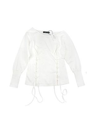 코르셋 원숄더 맨투맨 [아이보리]