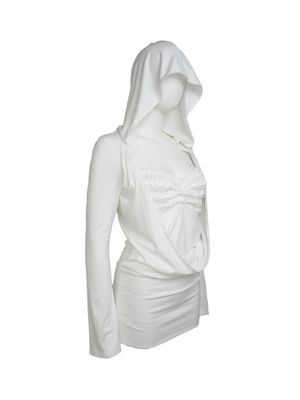 드래이프 후디 드레스 [아이보리]