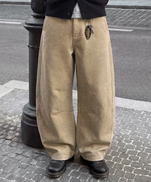 브루니 커브드 코튼 팬츠 (3color)