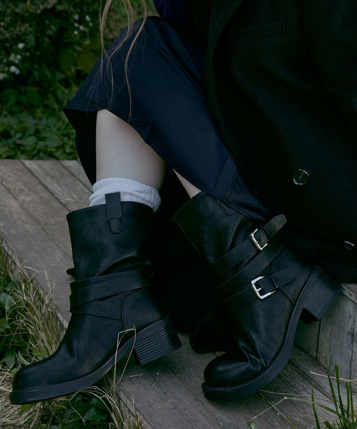 스퍼(SPUR) Roux belted walker boots 벨티드 워커 부츠 6CM -VA9054 (2color)