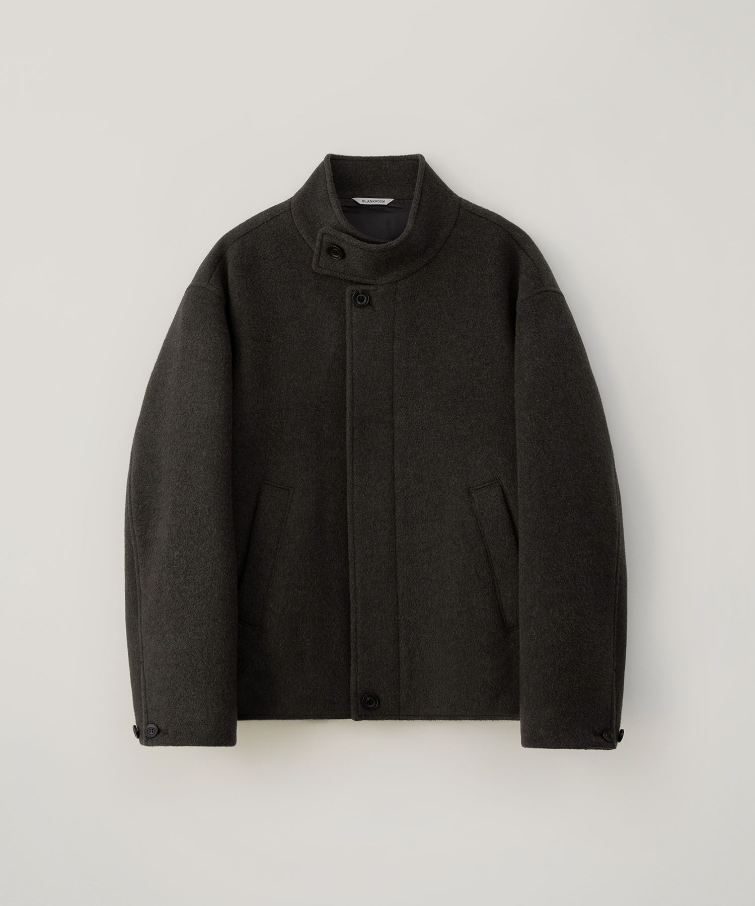 上質な肌触り 定価7万 AUXCA ウールブルゾン モカ L MUSINSA公式 | BLANKROOM ウールハイネックブルゾン_モカブラウン