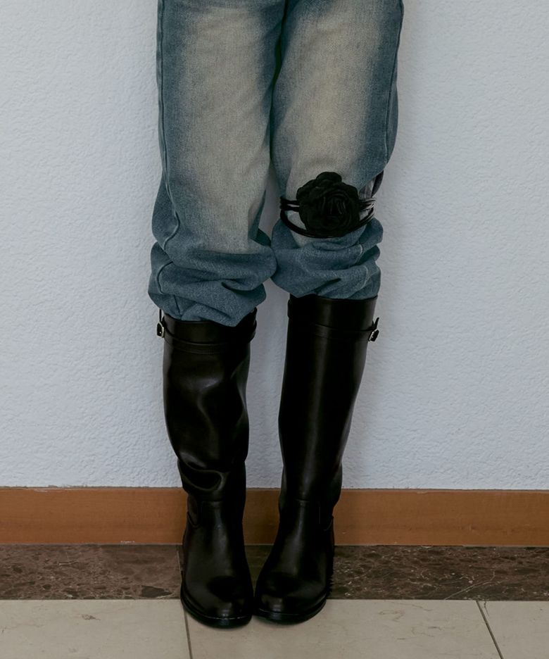 Cecil belted Minimal Long Boots 롱 부츠 4CM -VA9072 (2color)