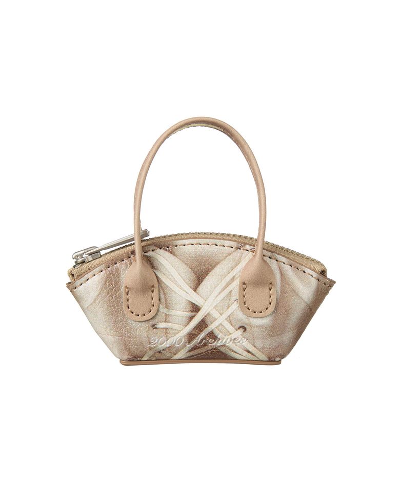 CORSET HALF-MOON BAG KEYRING (BROWN)