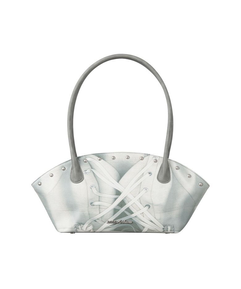 CORSET HALF-MOON BAG (GREY)