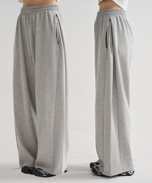 [세트구성]사이드턱 와이드+니트 라운드 맨투맨