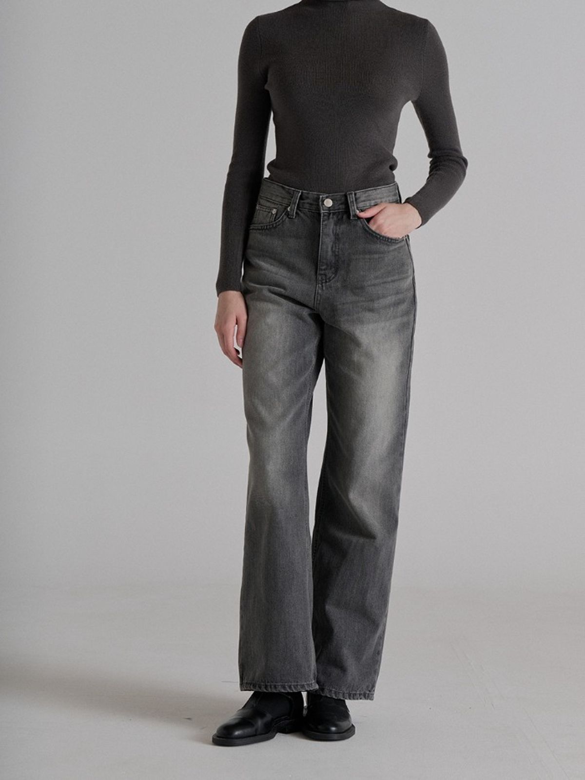 레이허(RAYHER) SOFT PEACHED GREY DENIM