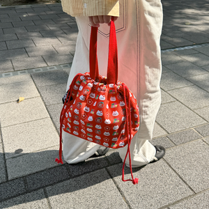 키치 레트로 런치백 미니 보냉백 도시락 가방 (3Colors)