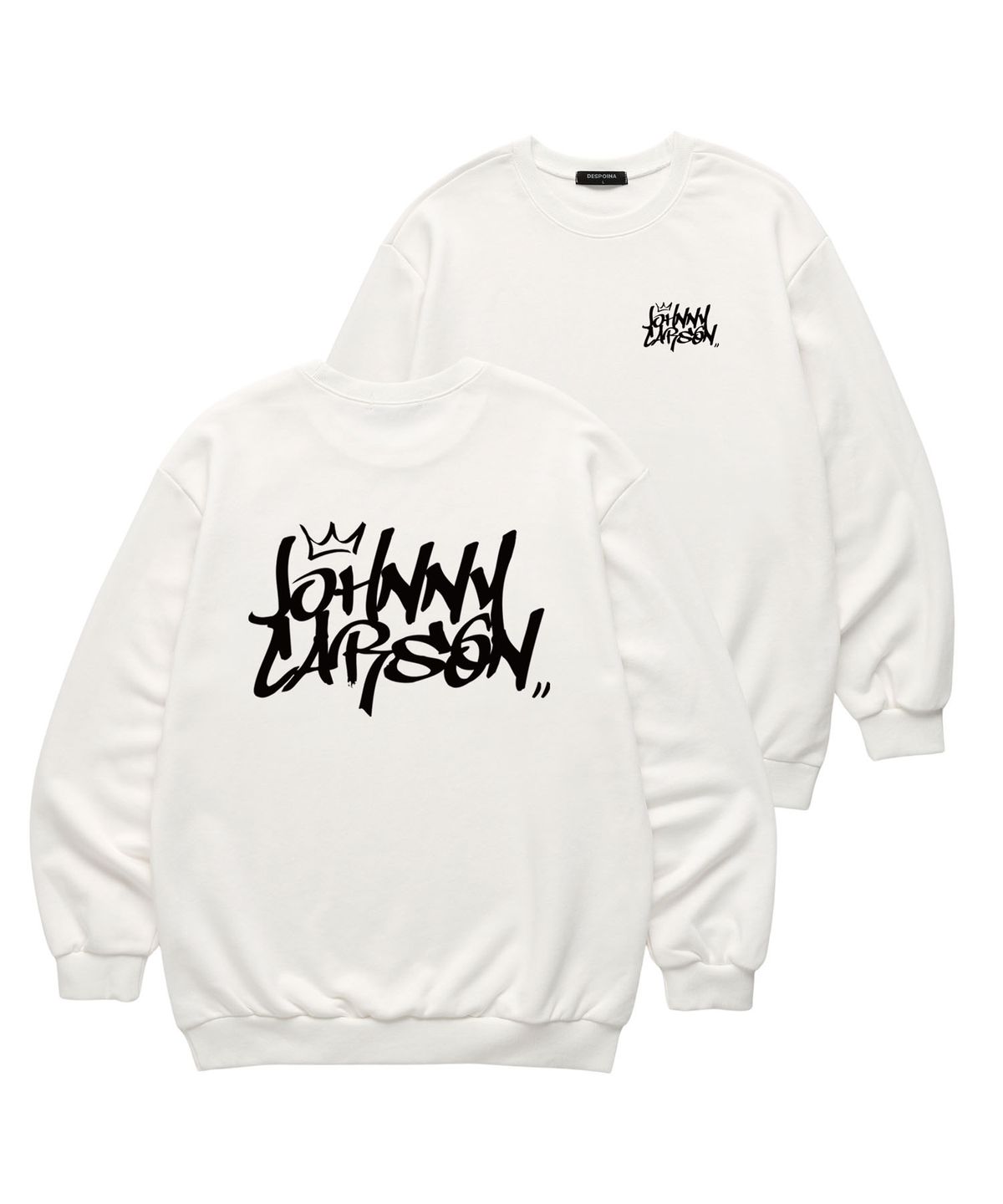 자니카슨(JOHNNY CARSON) Classic Graffiti Logo 맨투맨 (JCLTS016) 화이트