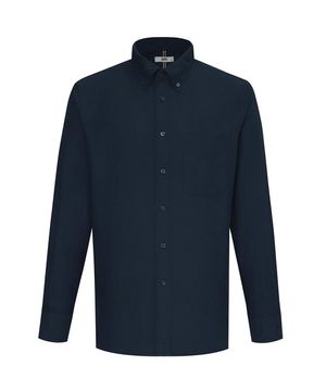 루즈핏 코튼100 옥스포드 솔리드 셔츠 네이비