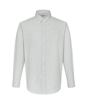 코튼100 스몰 깅엄체크 셔츠 그린