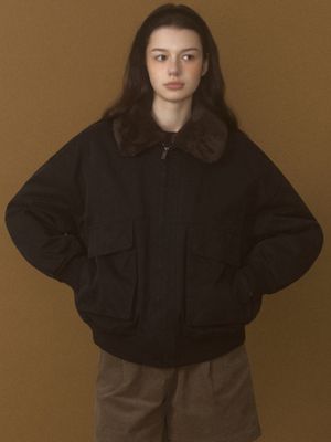 아론 유틸리티 코튼 패디드 점퍼 (블랙)