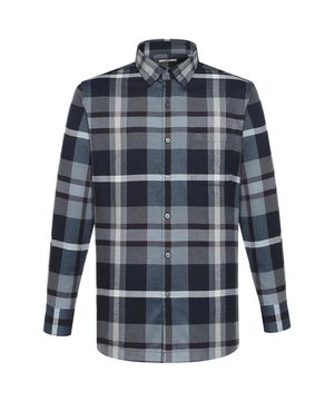 기모 이지케어 라지체크 셔츠 네이비