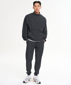 [SET] 에어라이트 스트레치 바람막이 아노락 자켓 셋업 + 러닝 조거팬츠 세트 M 차콜