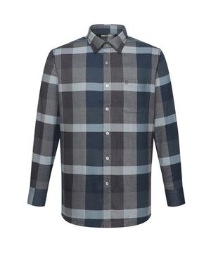 기모 빅체크 셔츠 네이비