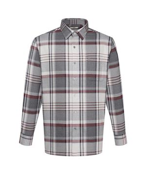 기모 라지체크 셔츠 그레이