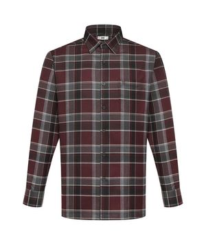 기모 이지케어 미디움체크 셔츠 레드