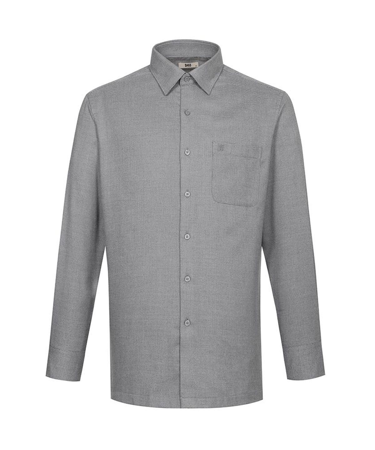 닥스셔츠(DAKS SHIRTS) 기모 폴리혼방 이지케어 솔리드 패턴 셔츠 레귤러핏_DLW3SHCL101G1