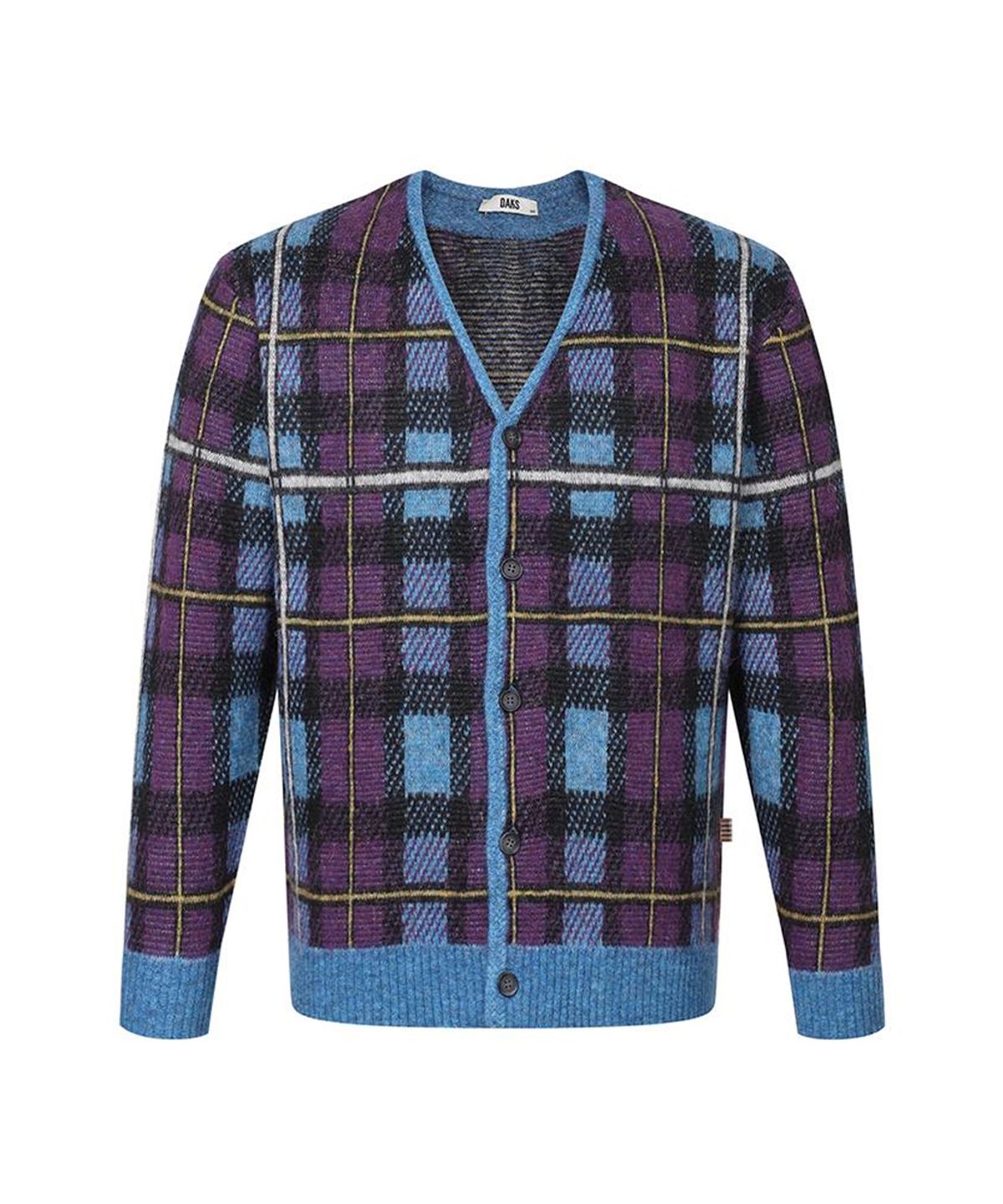 닥스셔츠(DAKS SHIRTS) 울혼방 모헤어 체크 가디건_DLW1SWCD102B1