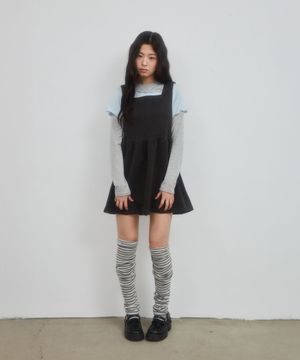 SQUARE NECK SLEEVELESS DRESS_CHARCOAL