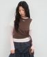 THREE-PIECE LAYERED TOP_BROWN