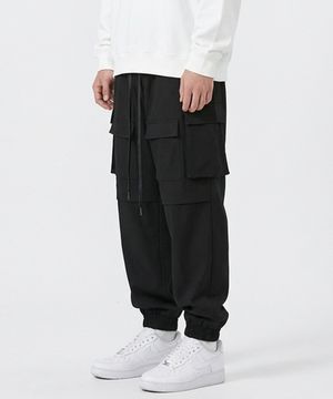 멀티포켓 플랩 카고조거 Black