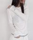 LABEL INCISION LONG SLEEVE T-SHIRT, WHITE