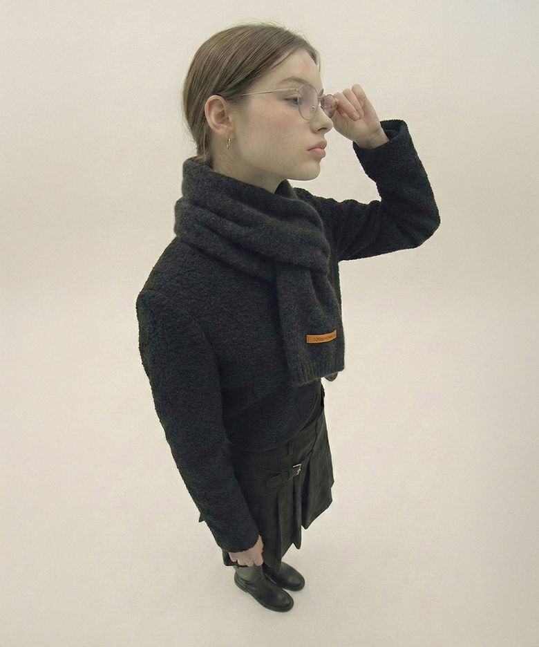 Contemporary Australian Wool 100 Muffler Black
