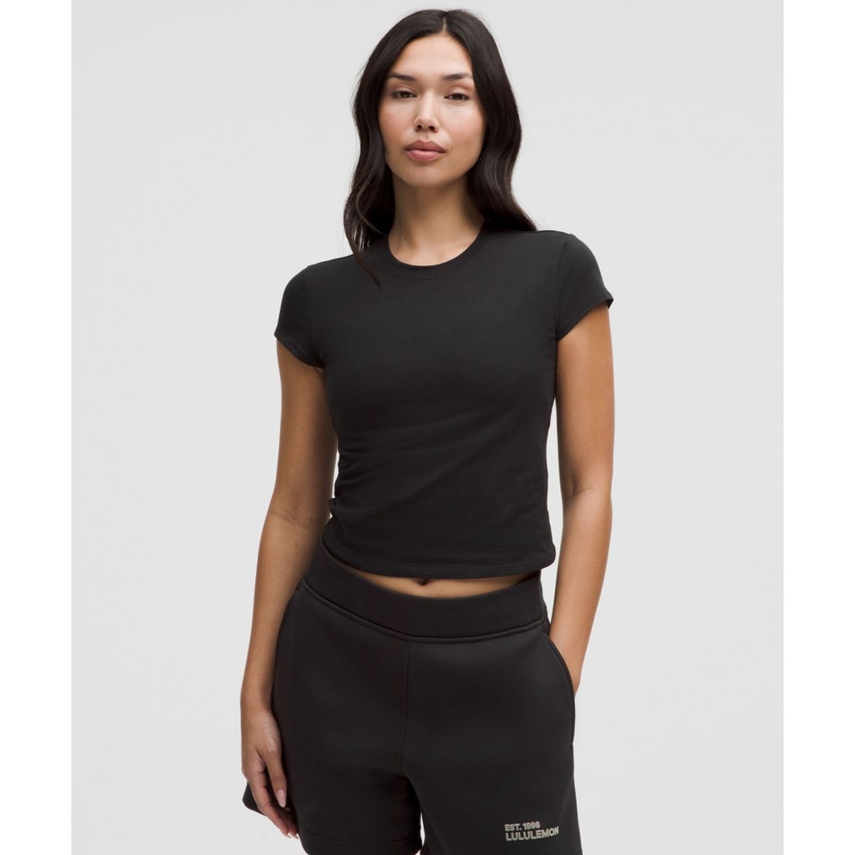 룰루레몬(LULULEMON) 코튼 베이비 티  BLK