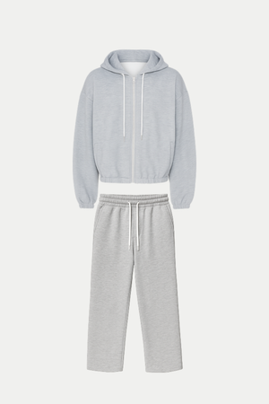 [set[유피라운지 기모 츄리닝 셋업 [후드티+바지]