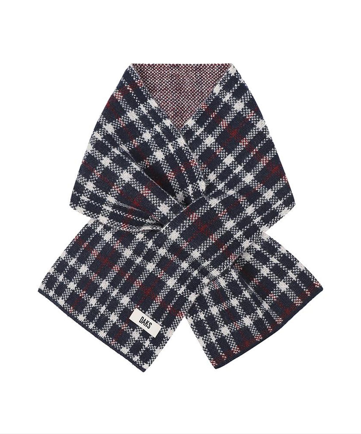 닥스셔츠(DAKS SHIRTS) 캐시미어100 하우스체크 쁘띠 머플러_DLW1ACF2105N1