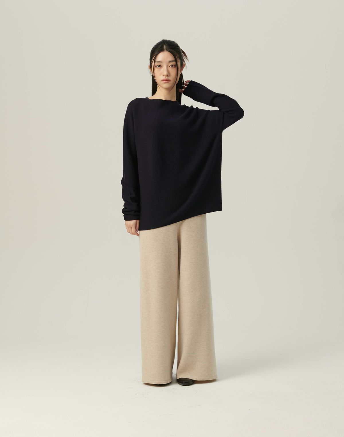 베이스스레드(BASETHREAD) Parachute Line Knit Pullover_NAVY