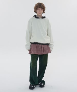 Spray brush corduroy pants_green