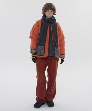 Spray brush corduroy pants_red