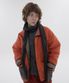 Fleece quilted reversible jumper_orange