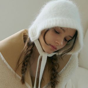 Angora bonnet hat_4color
