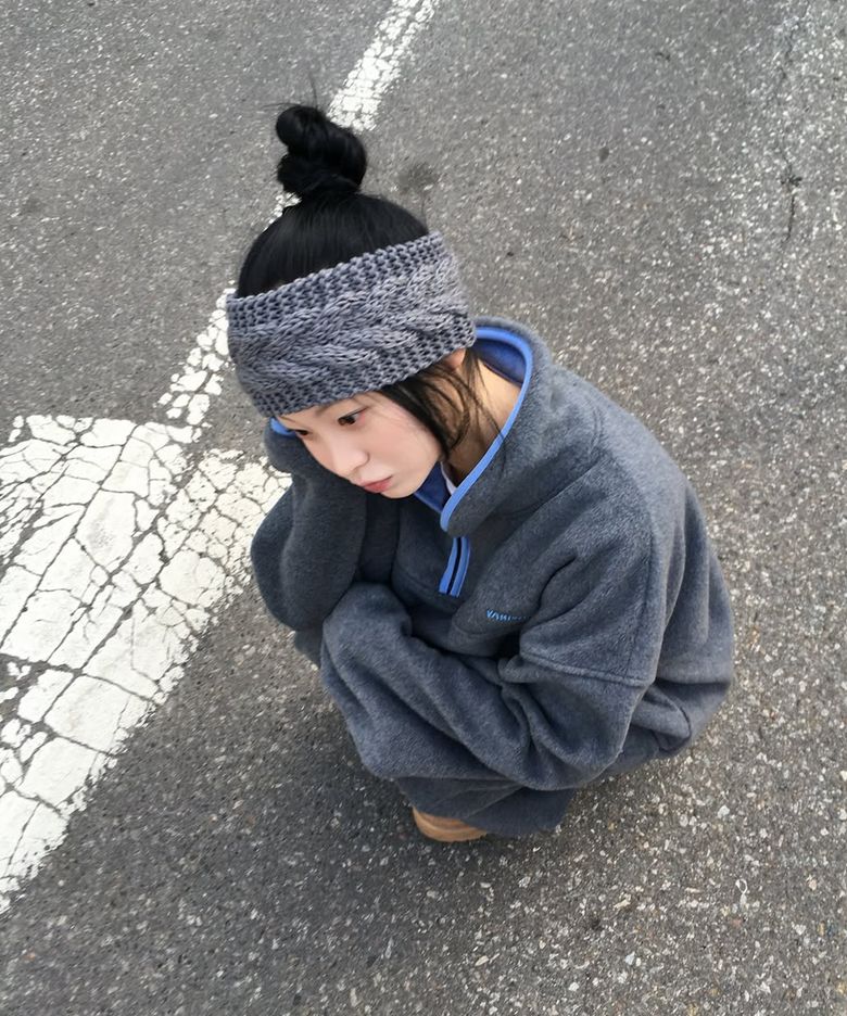 [SET] Fleece set up_melange gray