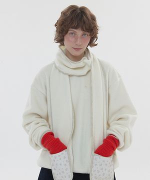 Flower fleece mtm_ivory