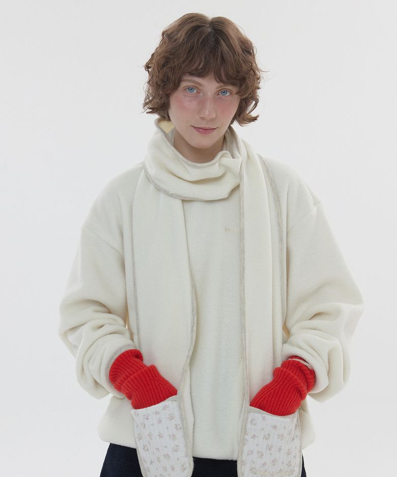 Flower fleece mtm_ivory