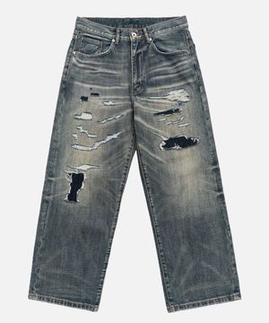 Vintage Destroyed Denim Pants
