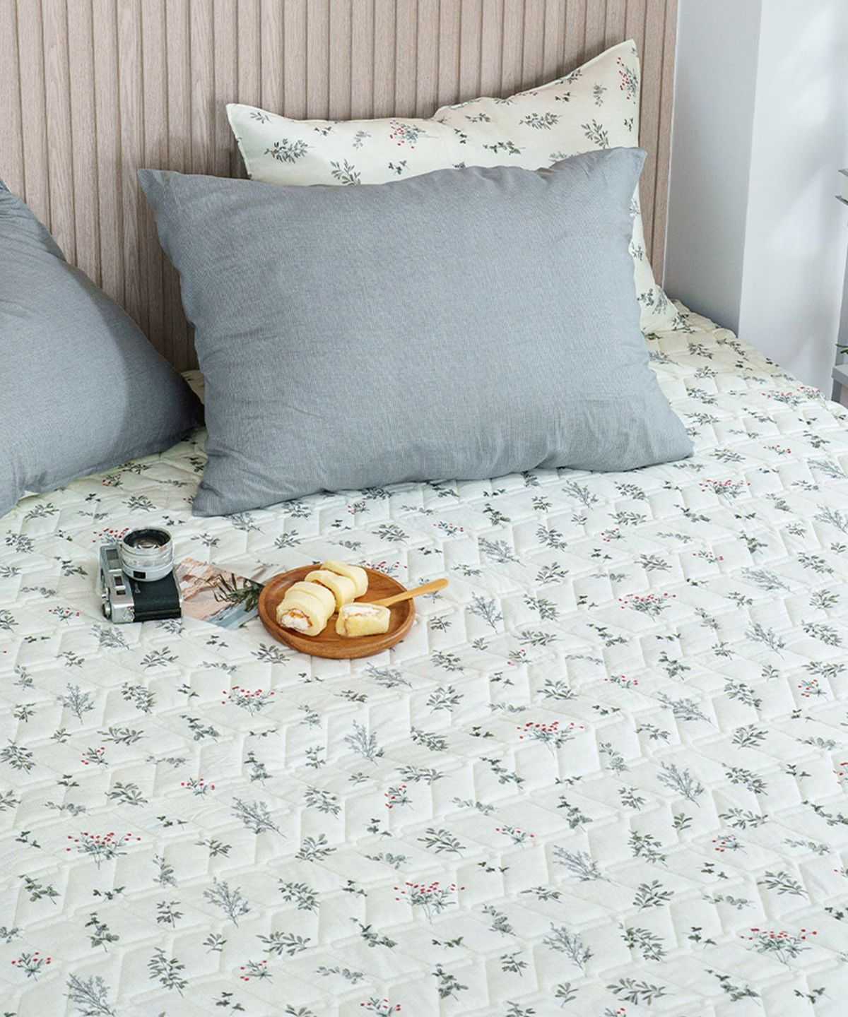 샤이닝홈(SHININGHOME) 더블리 리프메들리 모달 논슬립 침대패드 SS/Q 2size 2컬러