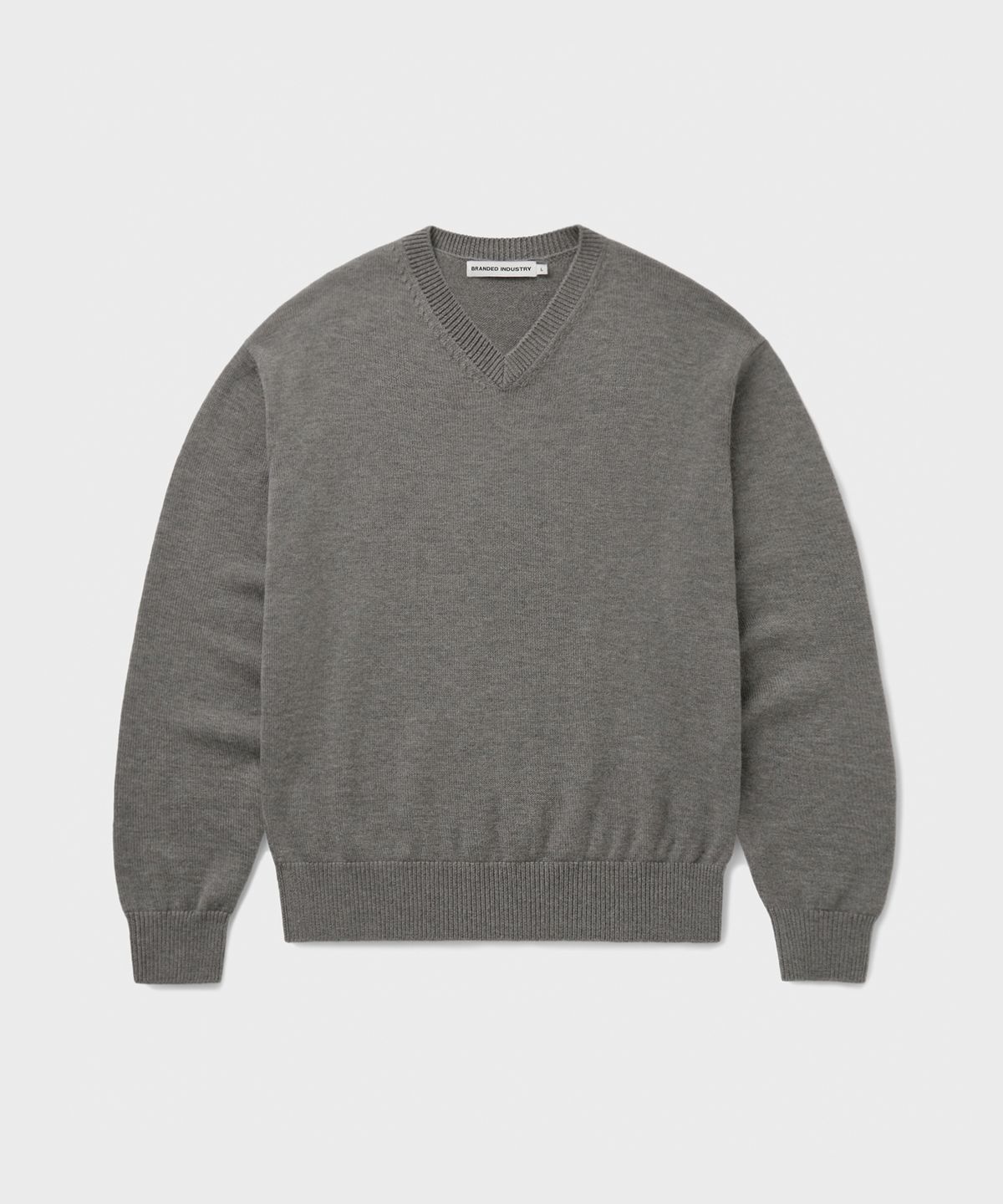 브랜디드(BRANDED) [SUPERIOR] CLOUD SUPERFINE V-NECK KNIT [TAUPE GRAY]