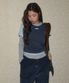 THREE-PIECE LAYERED TOP_NAVY