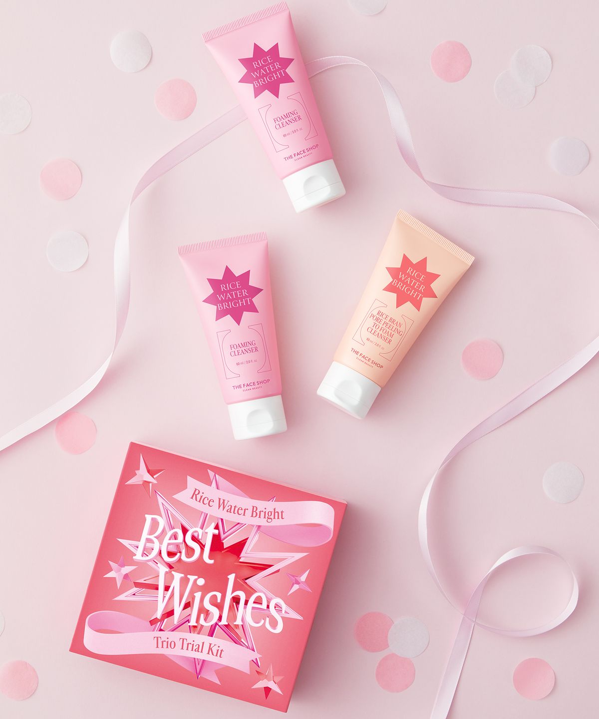 더페이스샵(THE FACE SHOP) 미감수 브라이트 미니 클렌징 3종 키트 (홀리데이 에디션)