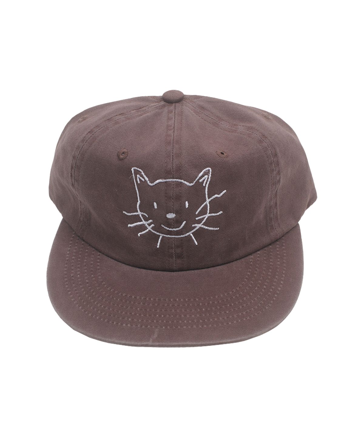 어라이트앵글(ARIGHTANGLE) CAT FACE WASHED CAP (BROWN)