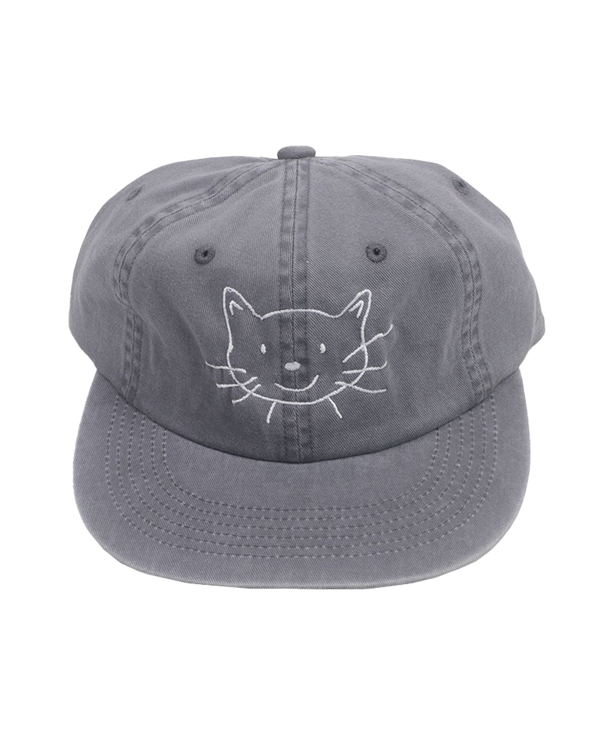 어라이트앵글(ARIGHTANGLE) CAT FACE WASHED CAP (GRAY)