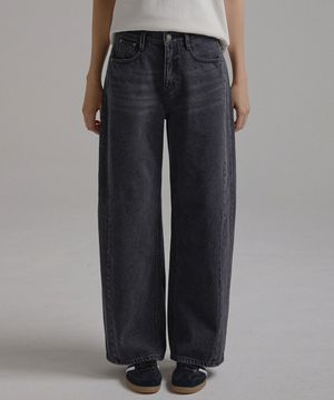 576 다트 절개 블랙 팬츠(기모ver)