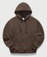 로그 오버핏 기모 후드 브라운 YHHD2302