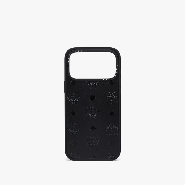MCM X CASETiFY 모노그램 iPhone 17 Pro 케이스 MXEGSTA06BK